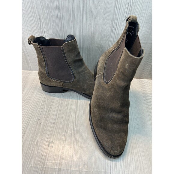 1024x1024-Womens-DuchessBootie  Thursday Dark Brown/Olive Suede Duchess Chelsea Ankle Boots Women Size 8